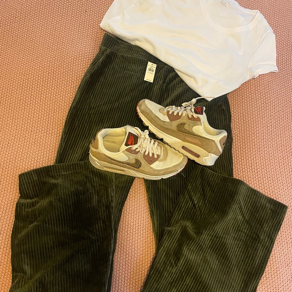 Aerie Olive Wide Leg Pants